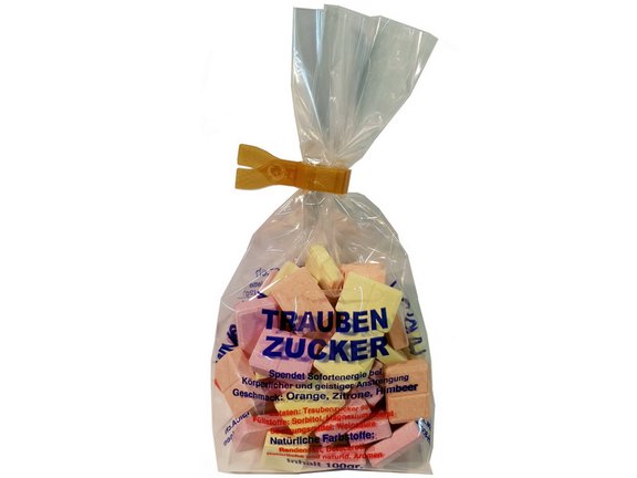 Traubenzucker mit Zitrone, Orange und Himbeer Geschmack